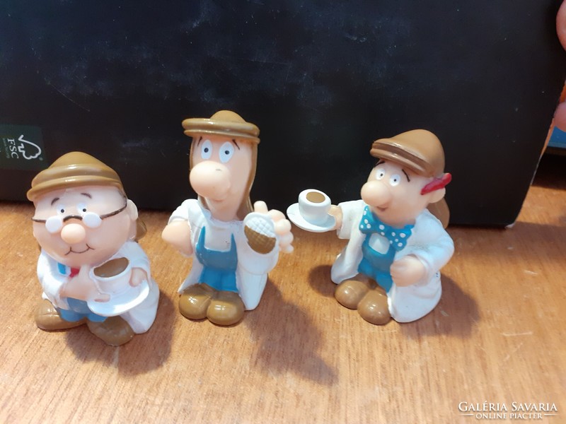 1994 Vintage tetley tea folk lyons tea mini figure collectable - package lot 3 in one