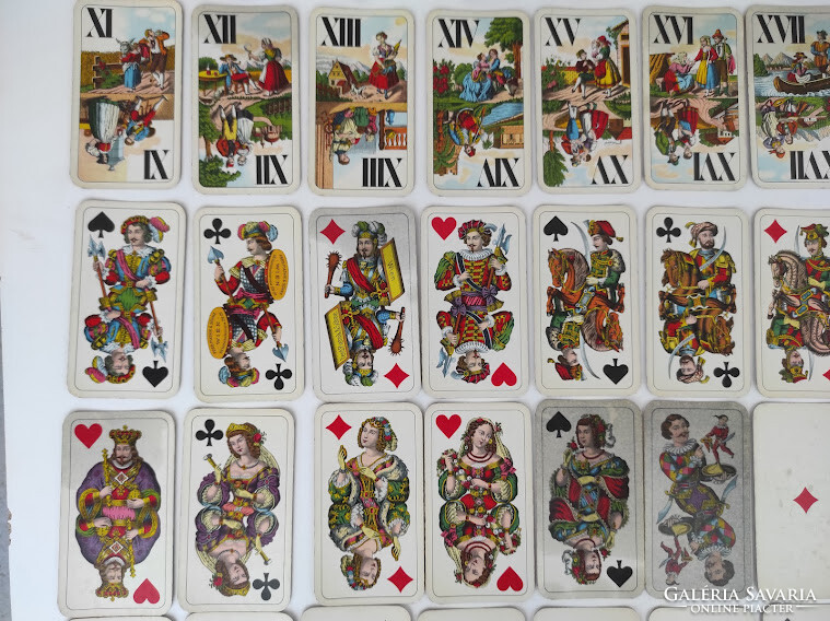 Antik kártya piatnik tarokk játék 56 lap 5798