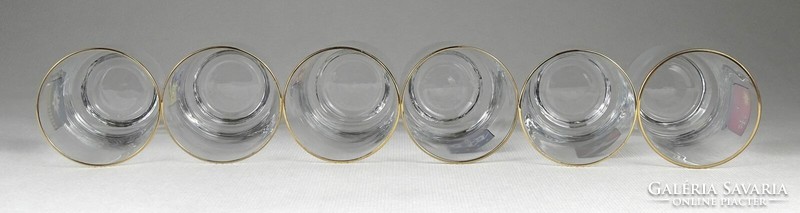 1J611 bohemia Czech glass glass set 6 pieces in a box
