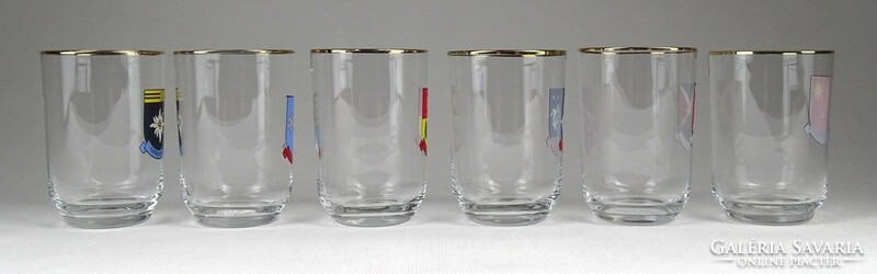 1J611 Bohémia cseh üveg pohár készlet dobozában 6 darab