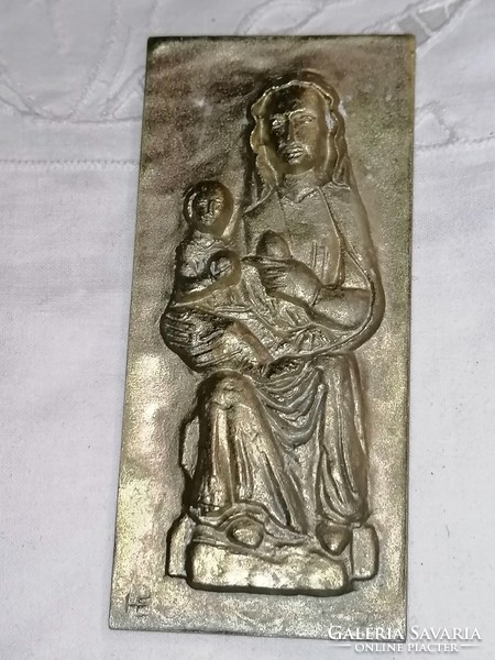 Erwin huber: bronze plaquette Mária-zell, Grandmother of Austria