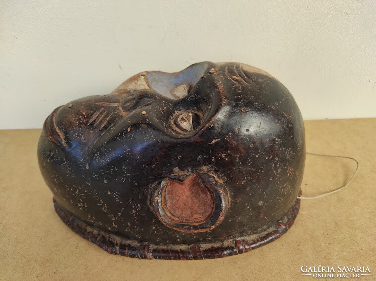 Antik afrikai patinás fa majom maszk Bamileke népcsoport Kamerun africká maska 391 dob 51
