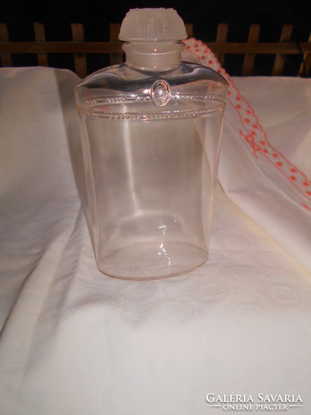 French perfume bottle with etched marked stopper