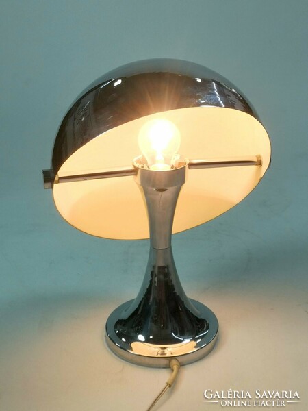 Space age chrome mushroom table lamp. 1960's (50180)