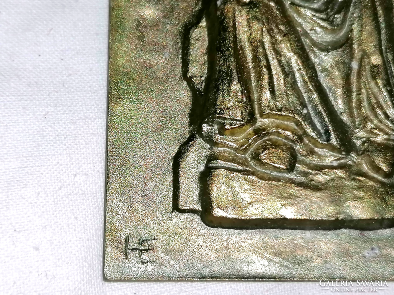 Erwin huber: bronze plaquette Mária-zell, Grandmother of Austria