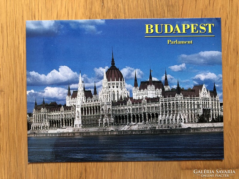 Budapest - parliament postcard - postal clerk