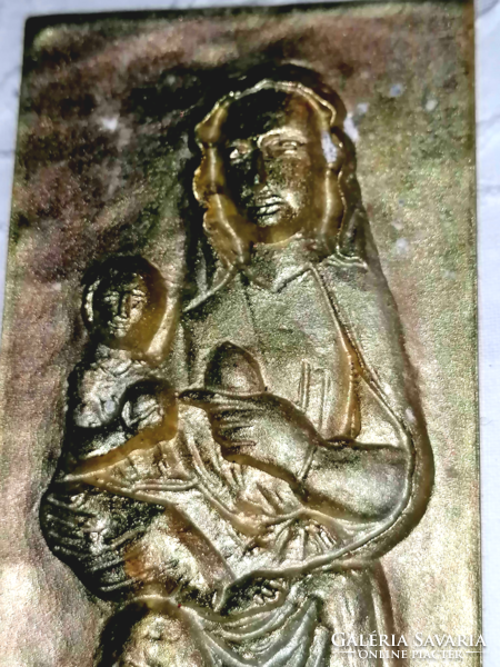 Erwin huber: bronze plaquette Mária-zell, Grandmother of Austria