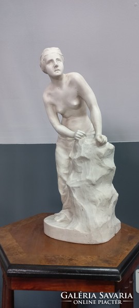 Beautiful large marked figurative terracotta, ceramic nude statue