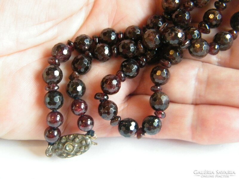 An old, faceted garnet necklace from a legacy./for Kitty/