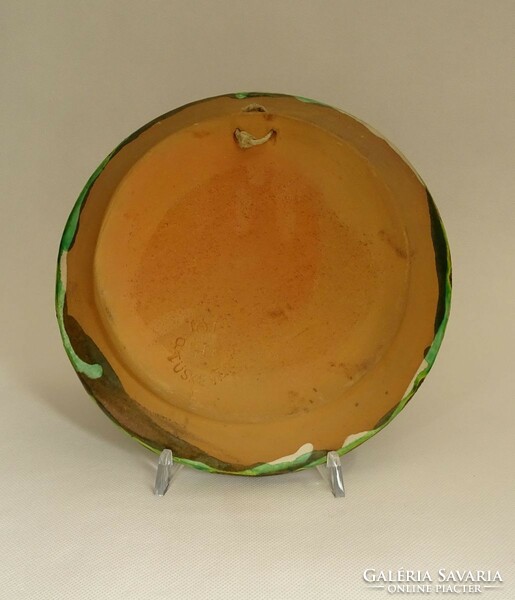 1F440 old marked Péter Tóth ceramic decorative bowl Tskévár 21 cm
