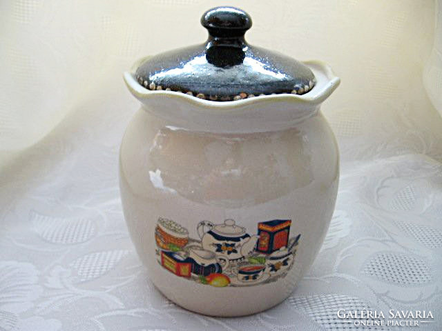 Retro nostalgia ceramic beaker with lid