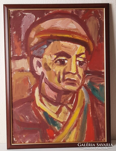 Németh Miklós: "Férfi portré" 1961, festmény