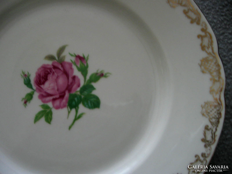 Viennese rose plate made in Hungary