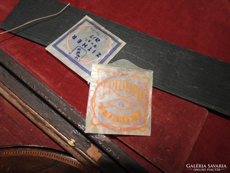 Antique zither in its original box