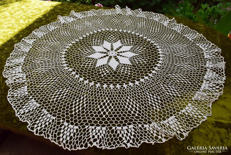 Crochet lace tablecloth needlework home textile decoration round tablecloth table center 100 cm