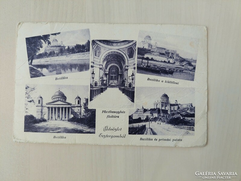 Esztergom, 5 képpel, régi képeslap, postatiszta