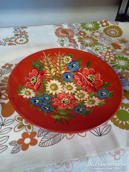 Folk painted wall plate