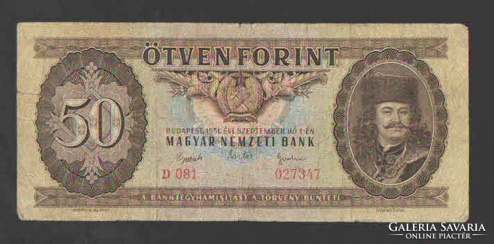 50 forint 1951.  RITKA!!