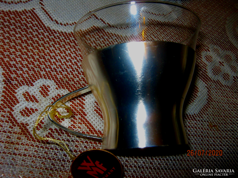 Jenai WMF  vintage teás pohár  pohártartóban