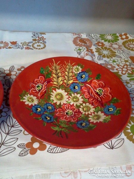 Folk painted wall plate