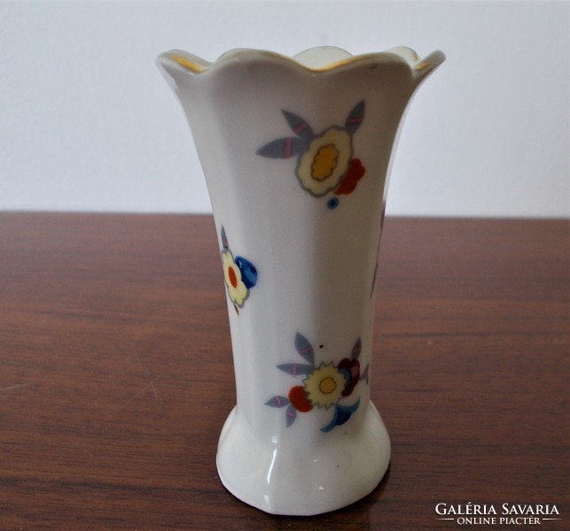 Hand painted foreign porcelain violet vase