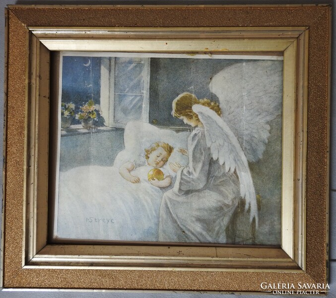 Guardian Angel print marked - framed