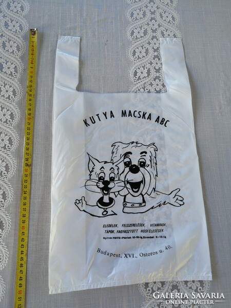 Rare retro dog cat abc nylon bag, advertising bag