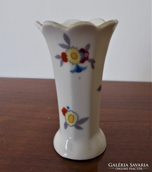 Hand painted foreign porcelain violet vase