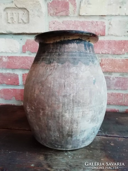 Gömör linen reed, cooking pot, early 20th century, handle damaged