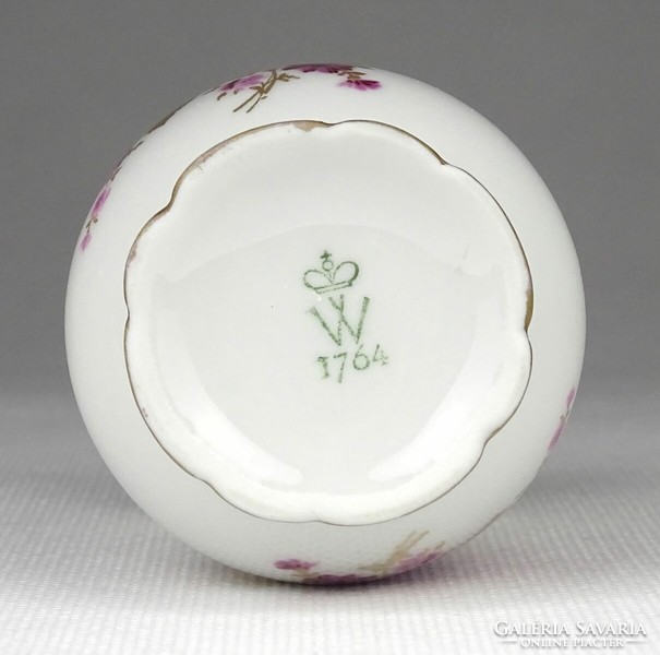 1J901 Régi jelzett Wallendorf porcelán ibolya váza