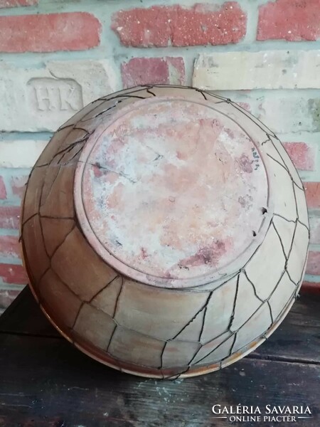 Harvest bowl, wired, early 20th century, 