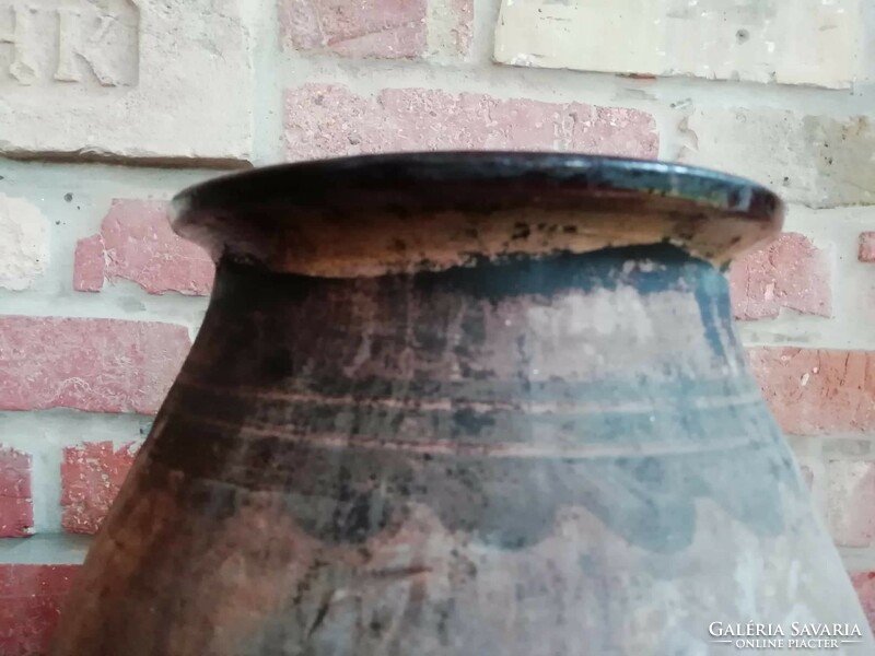 Gömöri vászon szilke, főző edény, 20. század elejei füle sérült