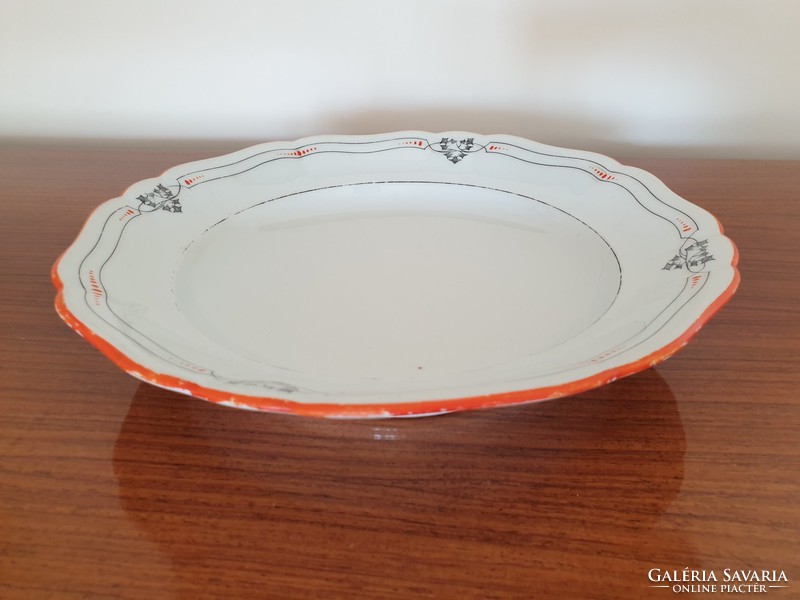 Antik Dallwitz porcelán tál régi nagy kínáló tányér
