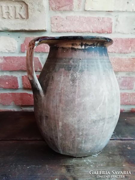 Gömör linen reed, cooking pot, early 20th century, handle damaged