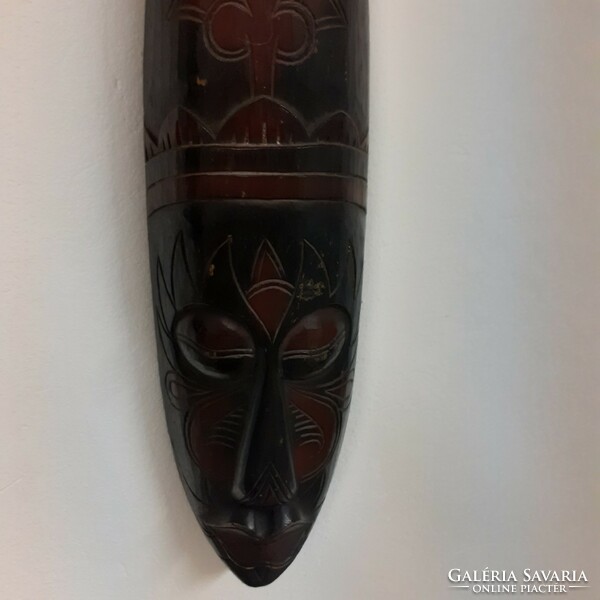 Eastern tribal wooden mask, wall decoration