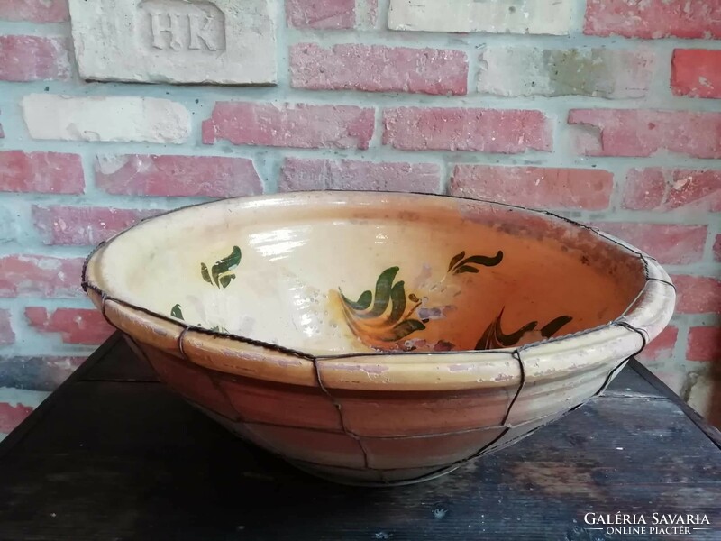 Harvest bowl, wired, early 20th century, 