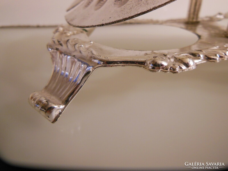 Glass holder - marked - silver-plated - 19 x 15 x 11 cm - flawless