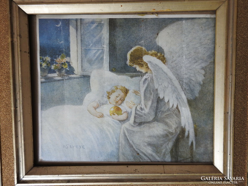 Guardian Angel print marked - framed