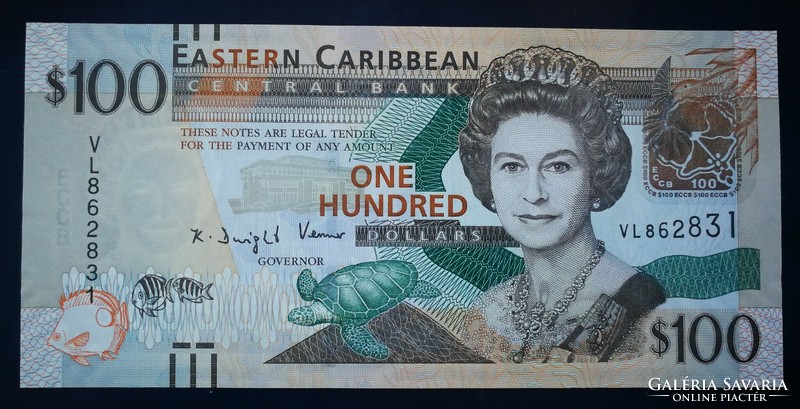 Kelet-karibi Államok 100 Dollars 2012 Unc