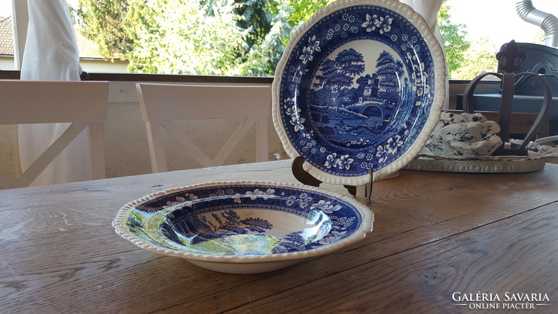 Beautiful blue copeland spode's tower plate 2 pcs.