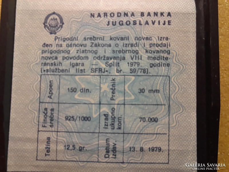 Jugoszlávia 150 dinár Josip Broz Tito 1979  Ag ezüst      (posta van)  !