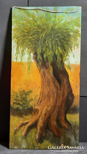 Az öreg fa , "Orosz" jelzéssel,1971 (47x23cm)