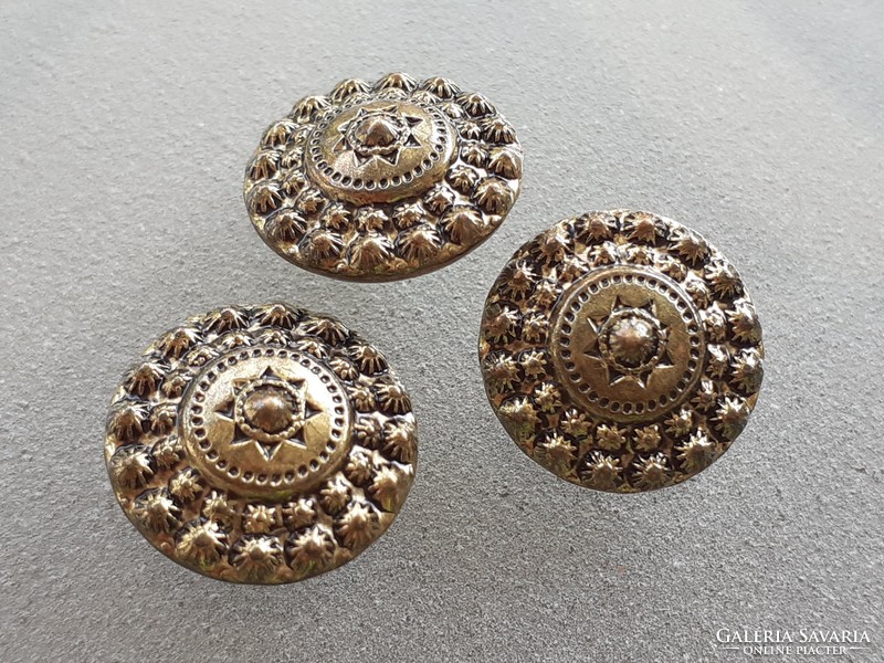 Old star metal button vintage women's dress button decorative button 3 pcs