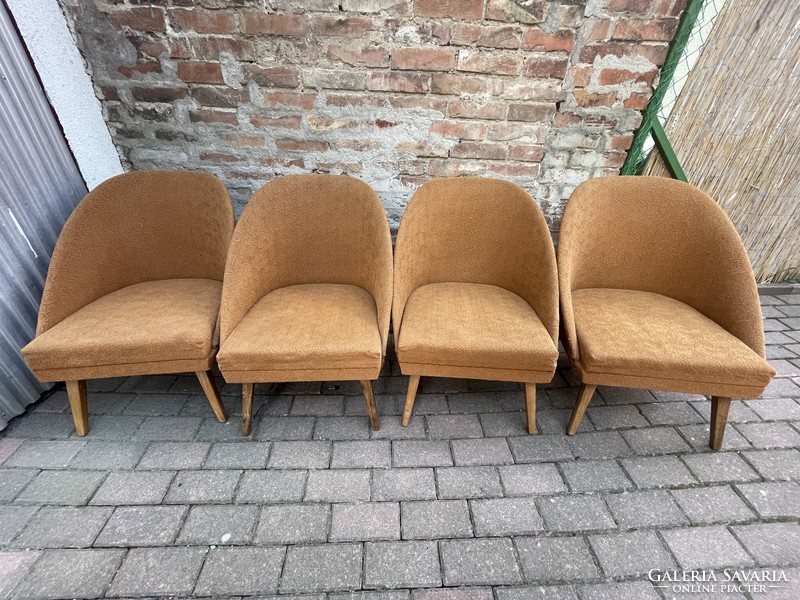 Retro shell armchair chair set modern retro mid century 4 pcs