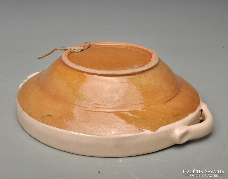 Transylvanian Romanujfalu earthenware bowl, middle of the 20th century.