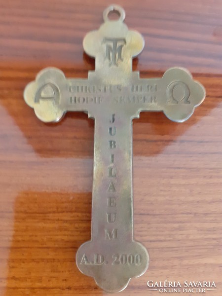 Religious amulet metal cross crucifix Christ