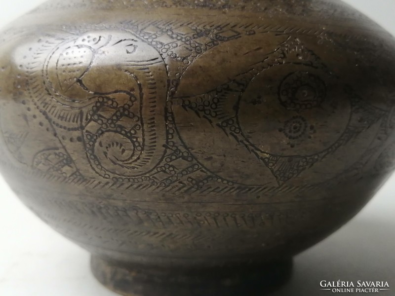 Antique bronze vessel with elephants