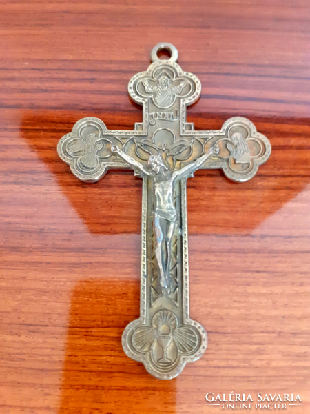 Religious amulet metal cross crucifix Christ