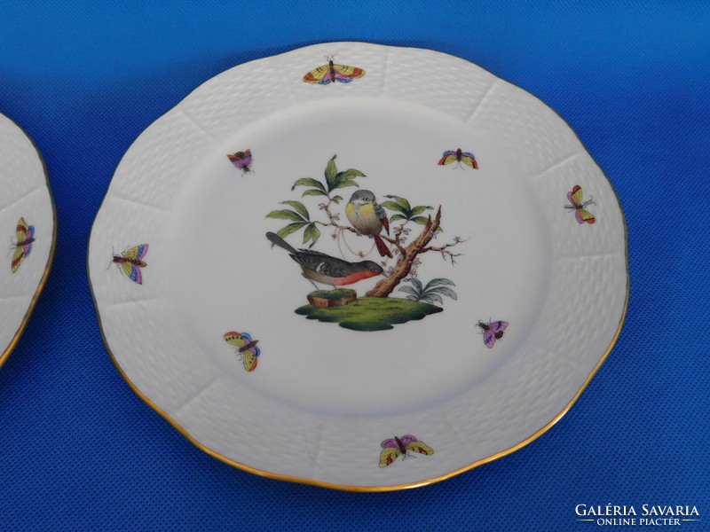 Set of 6 flat plates with Herend Rothschild pattern