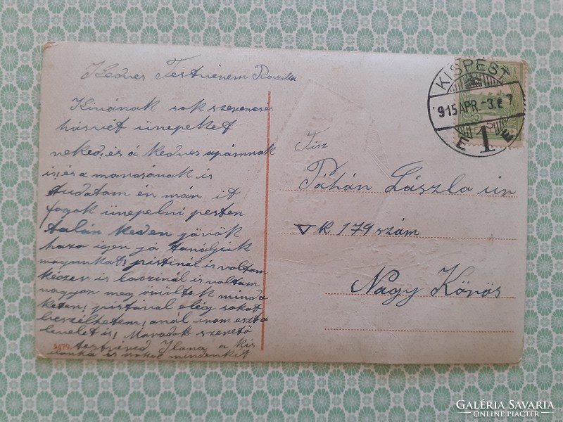 Régi húsvéti képeslap 1915 levelezőlap ibolya barka